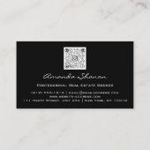 Earth Globe Word Map Reisebüro QR Code Visitenkarte (Rückseite)