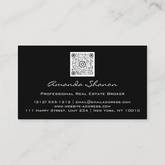 Earth Globe Word Map Reisebüro QR Code Visitenkarte (Rückseite)