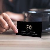 Earth Globe Word Map Reisebüro QR Code Visitenkarte