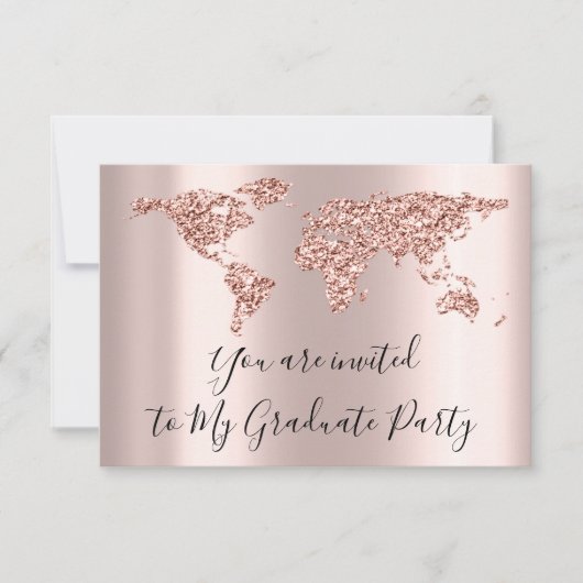 Earth Globe World Map Graduate We Move New Zuhause Einladung (Vorderseite)