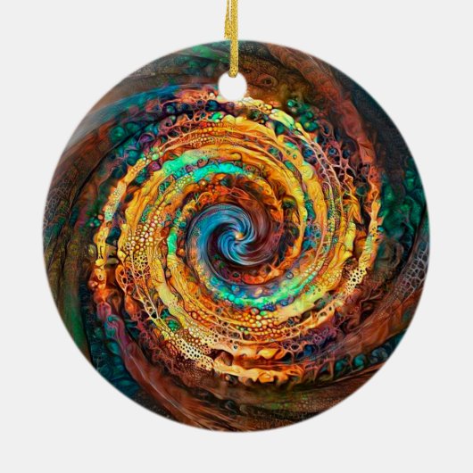 Earth Glow Keramik Ornament (Hinten)