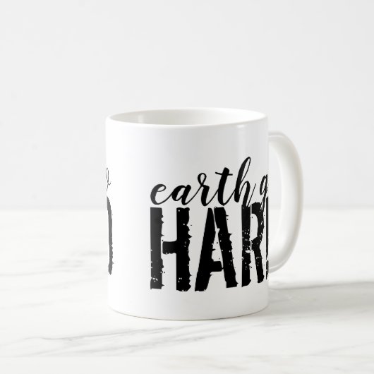 earth go HARD Kaffeetasse (VorderseiteRechts)