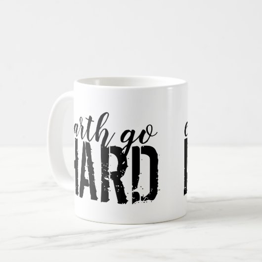 earth go HARD Kaffeetasse (Vorderseite Links)