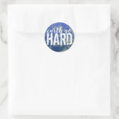 earth go HARD Runder Aufkleber (Tasche)