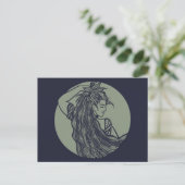 Earth Goddess Green Hexe Pagan Druid Hexen Postkarte (Stehend Vorderseite)
