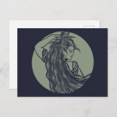 Earth Goddess Green Hexe Pagan Druid Hexen Postkarte (Vorne/Hinten)