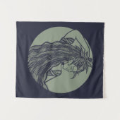 Earth Goddess Green Hexe Pagan Druid Hexen Wandteppich (Vorderseite (Horizontal))