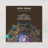 Earth Goddess Mandala Quadratische Visitenkarte (Rückseite)