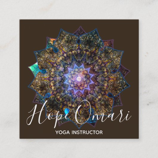 Earth Goddess Mandala Quadratische Visitenkarte (Vorderseite)