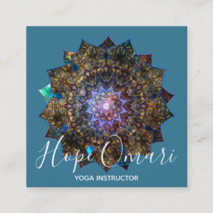 Earth Goddess Mandala Quadratische Visitenkarte