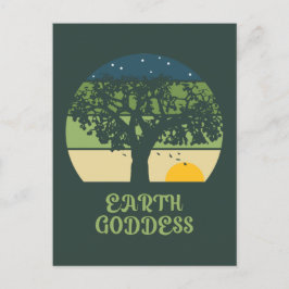 Earth Goddess Vintag Sunset Postkarte