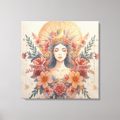 Earth Goddess Wall Art |Divine Feminine Boho Decor Leinwanddruck (Vorderseite)