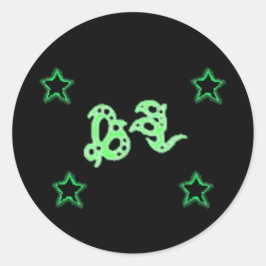 EARTH GODRUNE Stars Runder Aufkleber