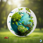 Earth Green "Rett Nature" - Öko Friendly Awareness Button