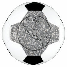 Earth Grey Textured Image Soccer Ball