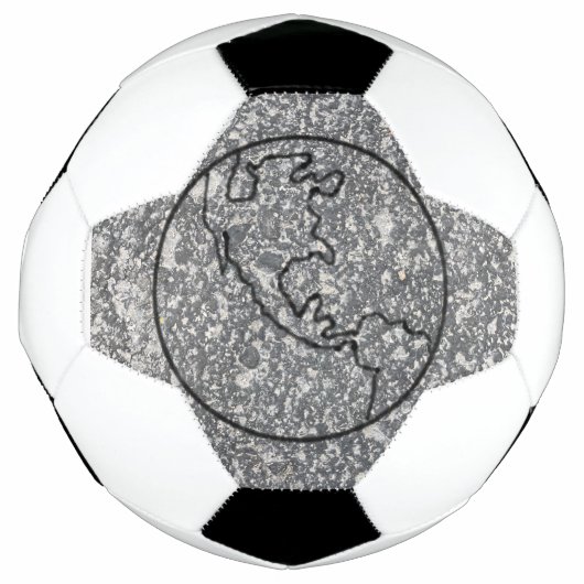 Earth Grey Textured Image Soccer Ball (Vorderseite)