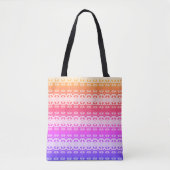 Earth Grid Rainbow Summer Tote Tasche (Vorderseite)