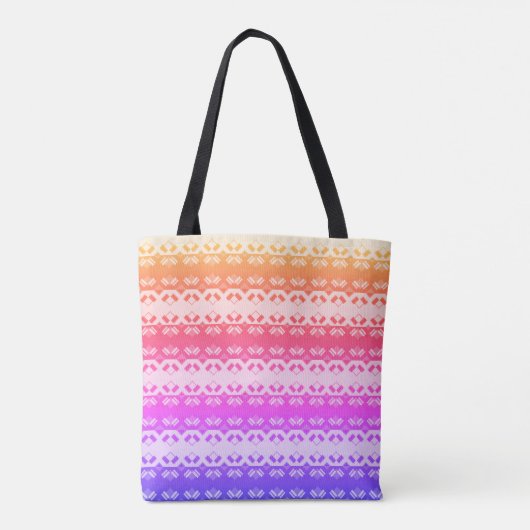 Earth Grid Rainbow Summer Tote Tasche (Rückseite)