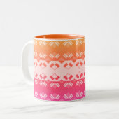 Earth Grid Rainbow Summer  Zweifarbige Tasse (Vorderseite Links)