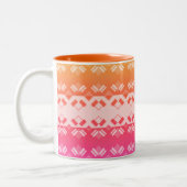 Earth Grid Rainbow Summer  Zweifarbige Tasse (Links)