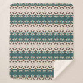 Earth Grid Teal and Brown  Sherpadecke