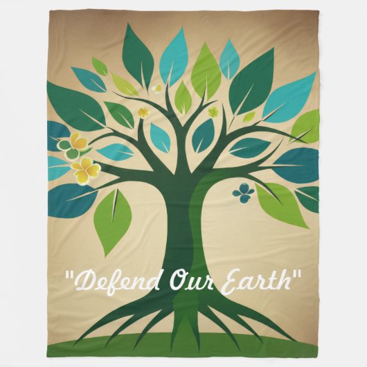 "Earth Healing Power" Fleecedecke (Vorderseite)