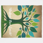 "Earth Healing Power" Fleecedecke (Vorderseite (Horizontal))