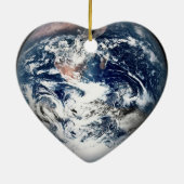 Earth Heart (Hintergrundfarbe hinzufügen) Keramikornament (Hinten)