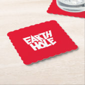Earth Hole Paper Untersetzer Red (angewinkelt)