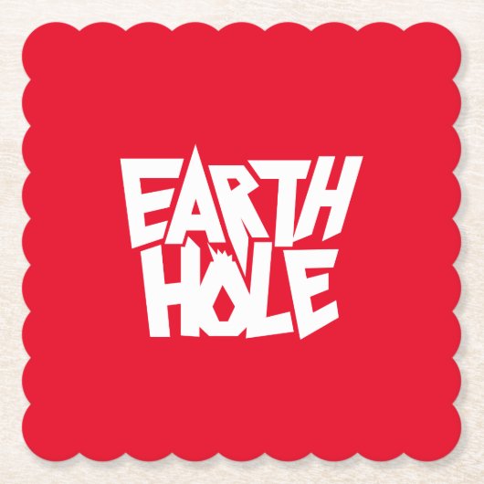 Earth Hole Paper Untersetzer Red (Vorderseite)
