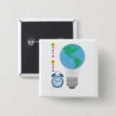 Earth Hour Button (Vorne & Hinten)