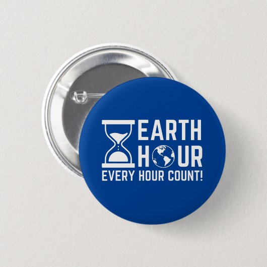 Earth Hour Button (Vorne & Hinten)