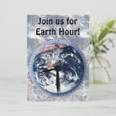 Earth Hour Clock 20:30 Einladung (Stehend Vorderseite)