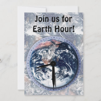 Earth Hour Clock 20:30 Einladung