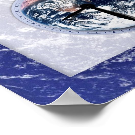 Earth Hour mit Uhren Poster (Ecke)