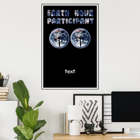 Earth Hour Participant (w/ucks) Poster (Heimbüro)