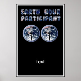Earth Hour Participant (w/ucks) Poster
