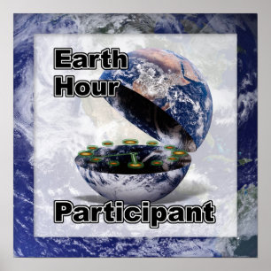 Earth Hour-Teilnehmer Poster