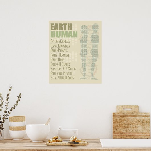 Earth Human Print Poster (Küche)