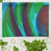 Earth in Motion Abstract Art Kitchen Towel Geschirrtuch (Gefaltet)