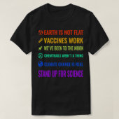 Earth Is Not Flat Vaccines Work TShirtEarth is not T-Shirt (Design vorne)