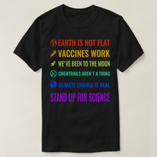 Earth Is Not Flat Vaccines Work TShirtEarth is not T-Shirt (Design vorne)