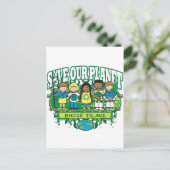 Earth Kids Rhode Island Postkarte (Stehend Vorderseite)