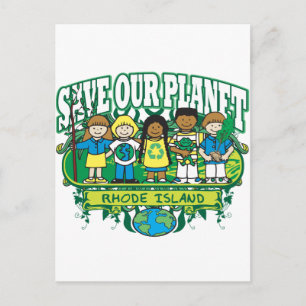 Earth Kids Rhode Island Postkarte