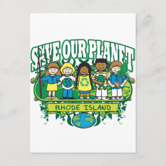 Earth Kids Rhode Island Postkarte