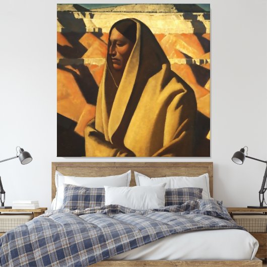 "Earth Knower" Western Art von Maynard Dixon Leinwanddruck (Insitu (Schlafzimmer))