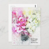 Earth lacht in Blume Leinwand Blumenpostkarten Postkarte (Vorne/Hinten)