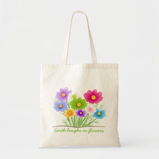 Earth lacht in Blume Naturhaushalt Tote Tasche (Vorne)