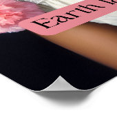 Earth lacht in Blume Ralph Waldo Emerson Zitat Poster (Ecke)