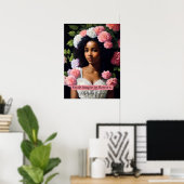 Earth lacht in Blume Ralph Waldo Emerson Zitat Poster (Heimbüro)